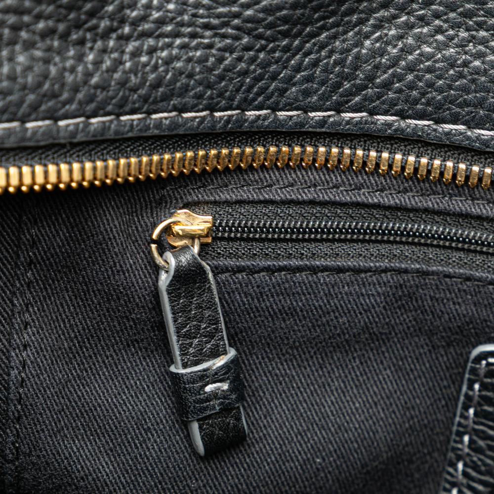 Loewe B LOEWE Black Canvas Fabric Anagram Tote China