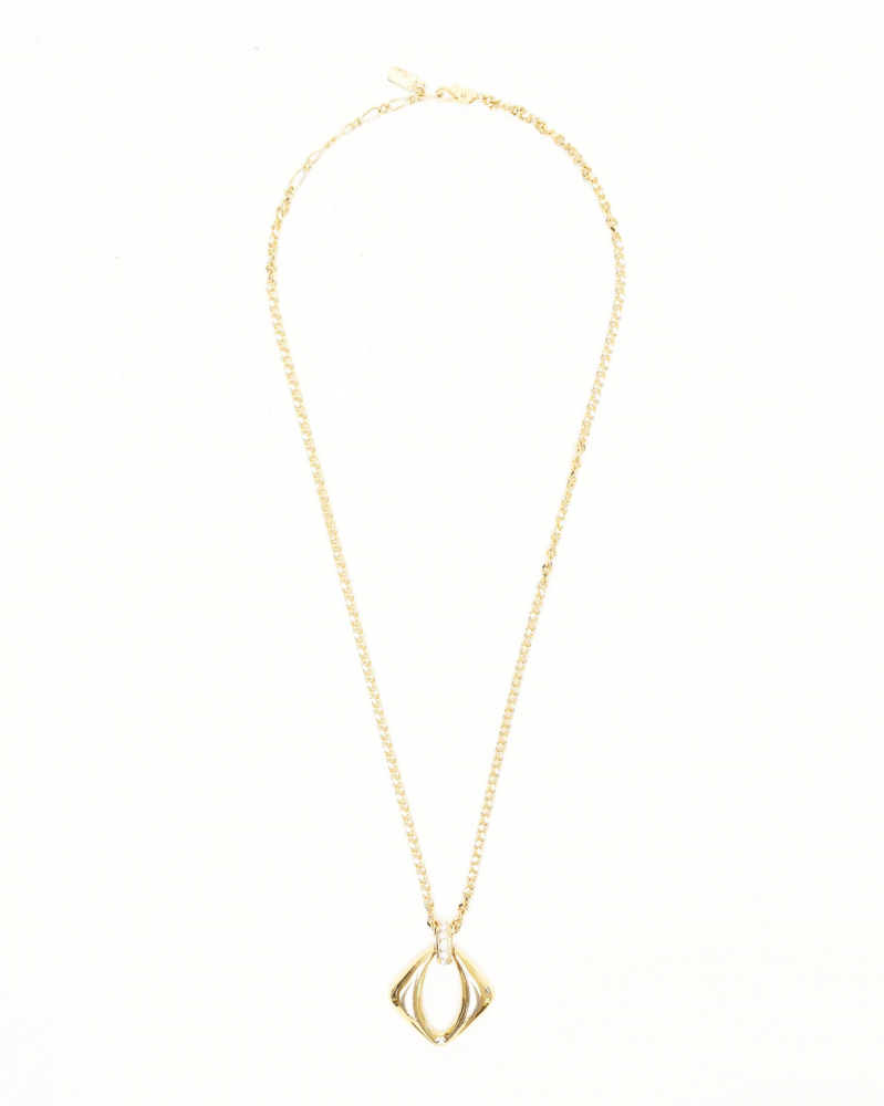 Saint Laurent Pendant Gold Chain Necklace