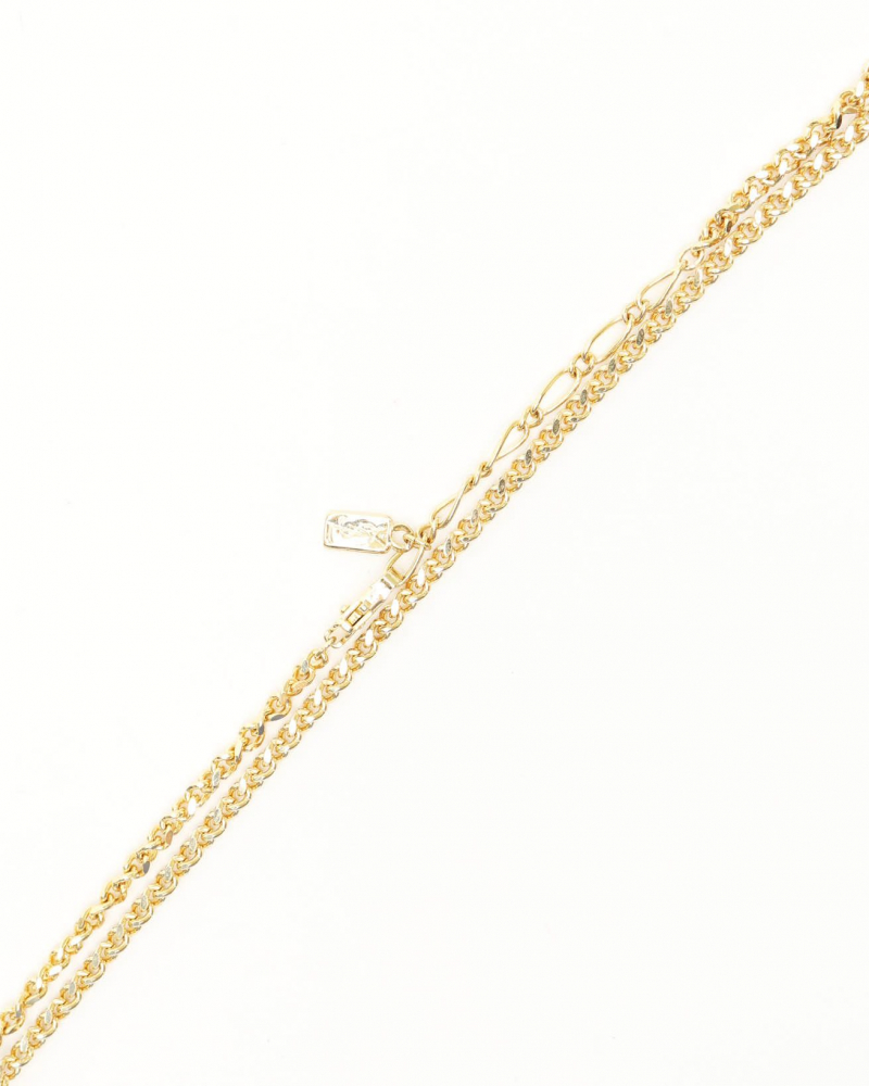Saint Laurent Pendant Gold Chain Necklace