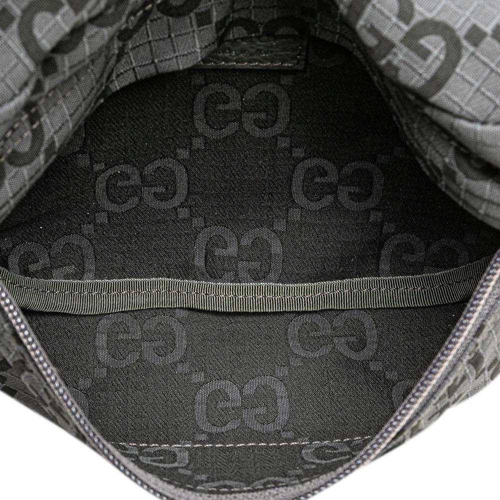 Gucci AB Gucci Gray Nylon Fabric GG Ripstop Belt Bag Italy