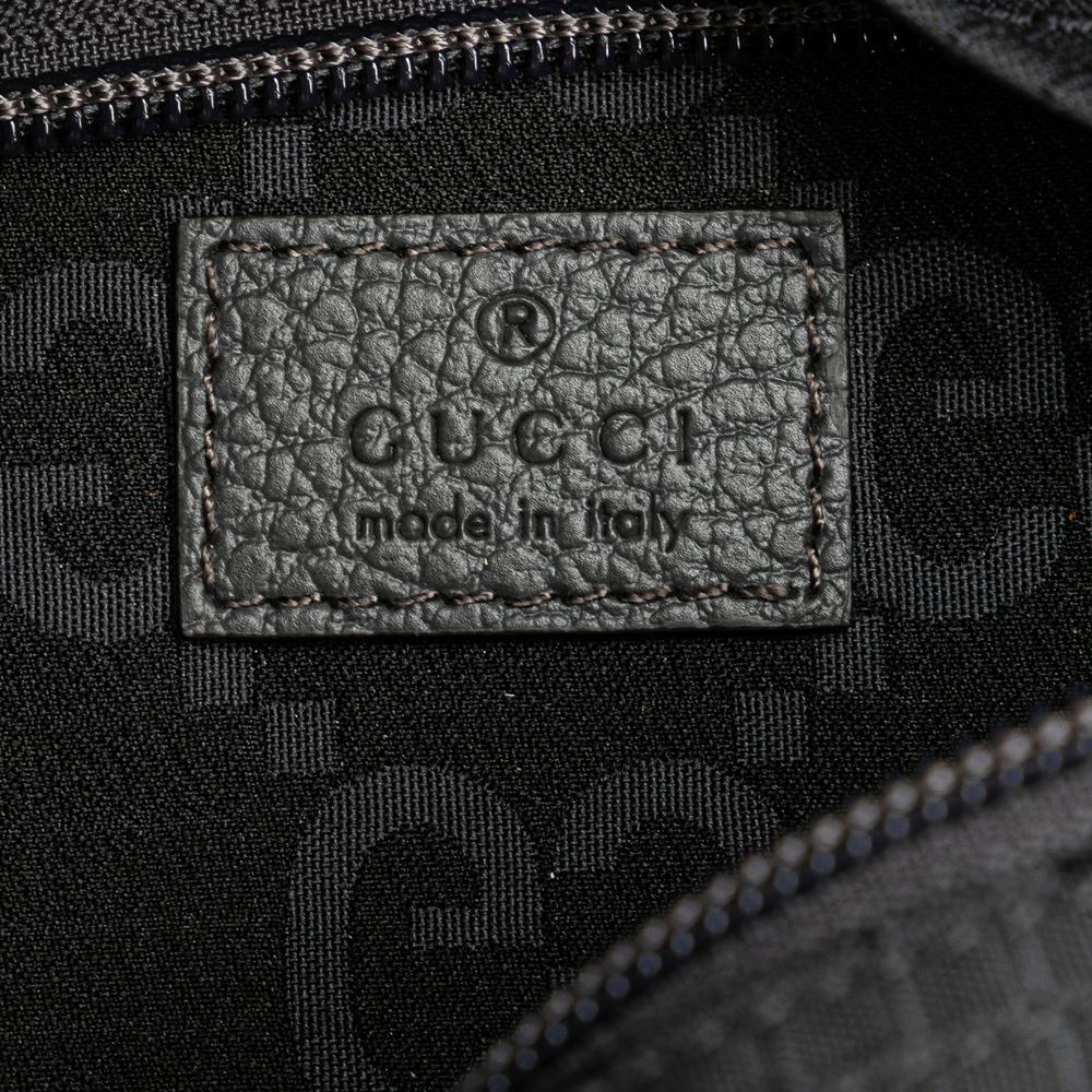 Gucci AB Gucci Gray Nylon Fabric GG Ripstop Belt Bag Italy