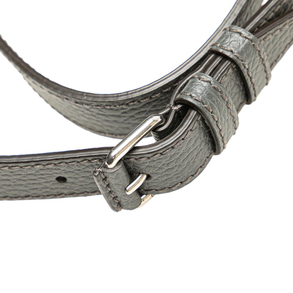 Gucci AB Gucci Gray Nylon Fabric GG Ripstop Belt Bag Italy