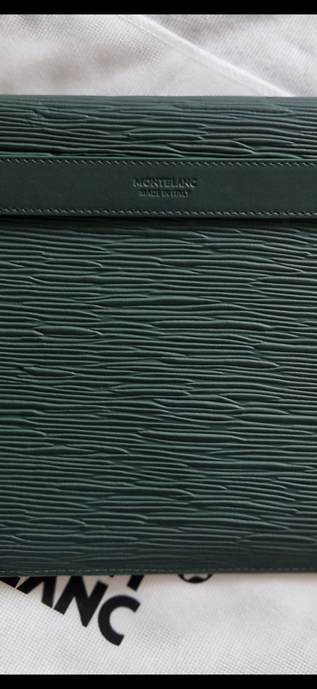 Montblanc Leder-Clutch-Tasche - English Green
