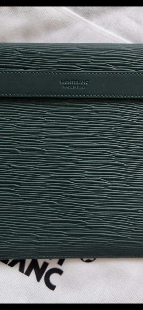Montblanc Leder-Clutch-Tasche - English Green