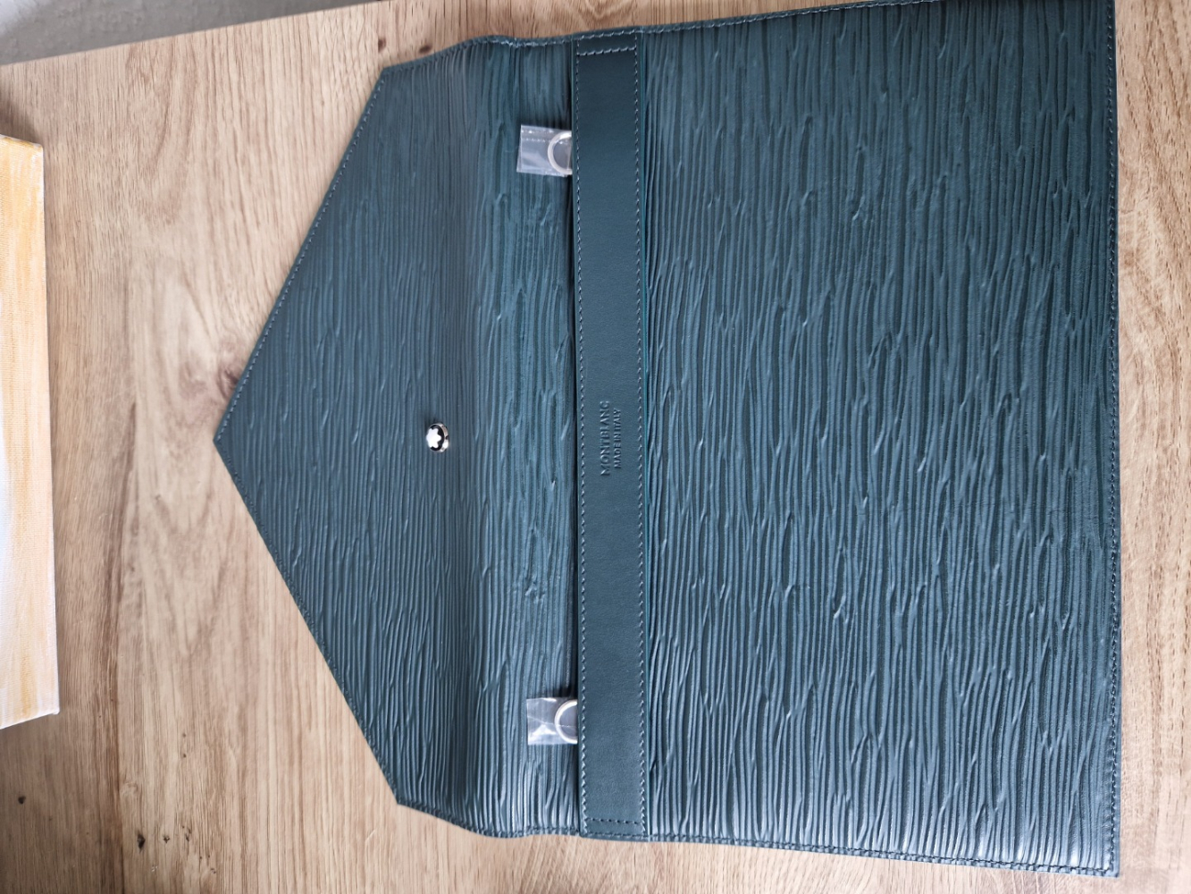 Montblanc Leder-Clutch-Tasche - English Green