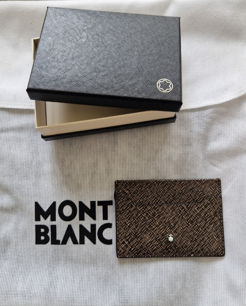 Montblanc Sartorial Kartenetui aus Leder mit 5 Schlitzen - Grave