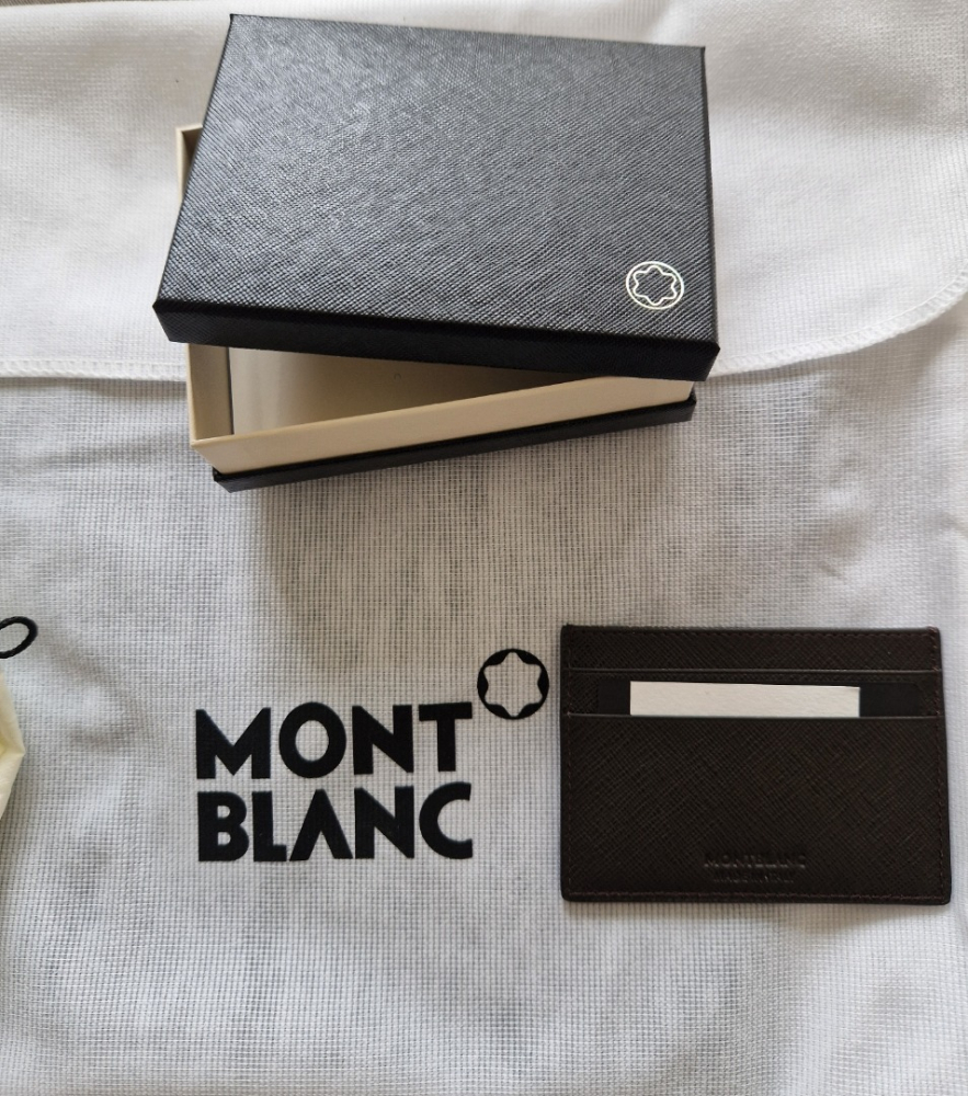 Montblanc Sartorial Kartenetui aus Leder mit 5 Schlitzen - Grave