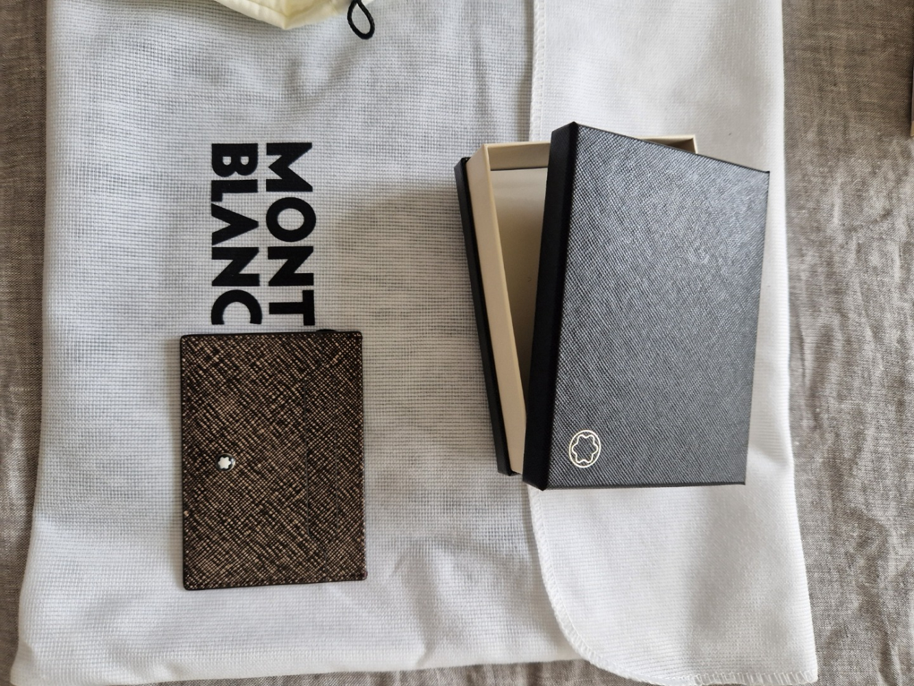 Montblanc Sartorial Kartenetui aus Leder mit 5 Schlitzen - Grave