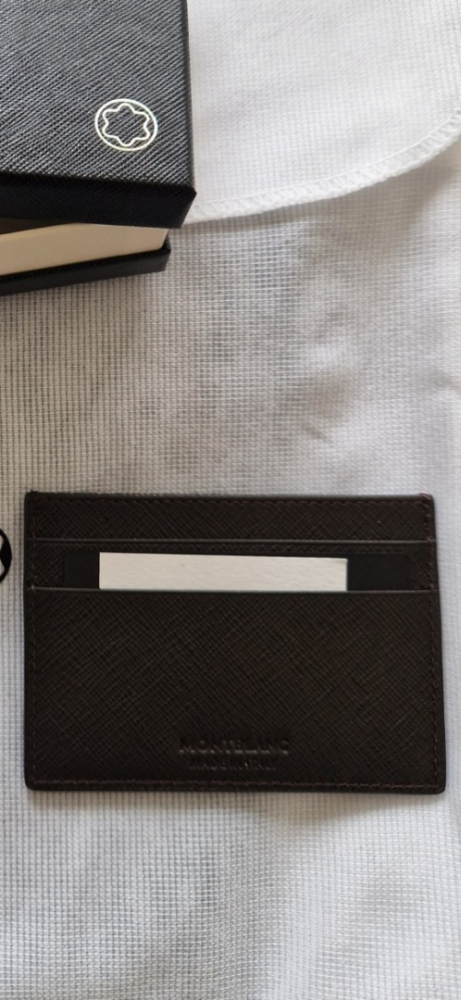 Montblanc Sartorial Kartenetui aus Leder mit 5 Schlitzen - Grave