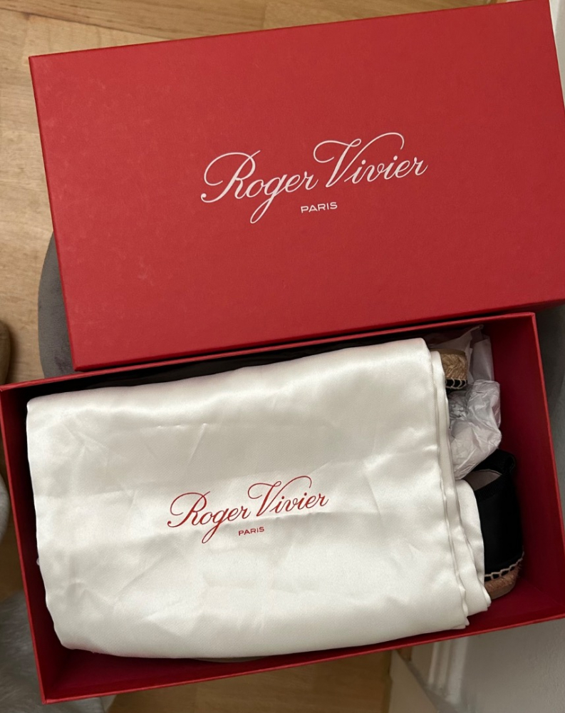 Roger Vivier Blumen Strass Satin Espadrillas