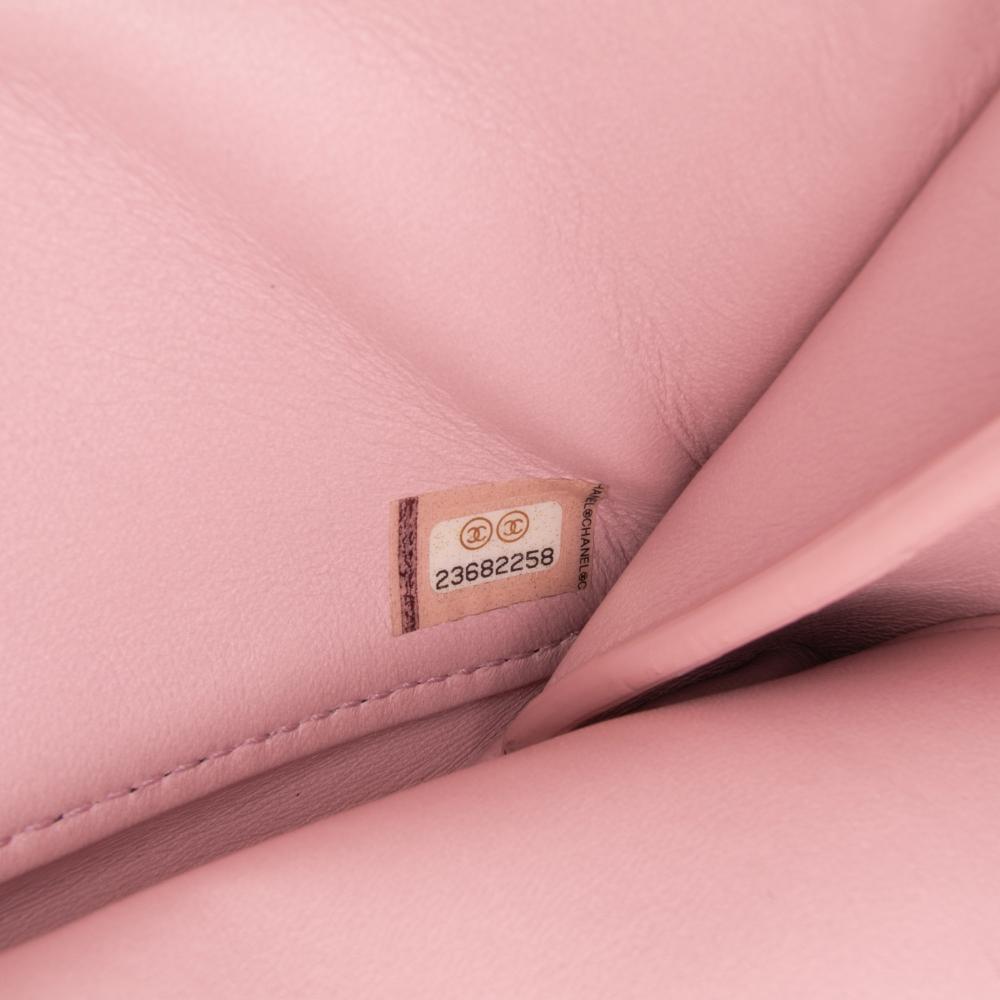 Chanel AB Chanel Red Burgundy Calf Leather Small Aged skin Straight Lined Flap Italy