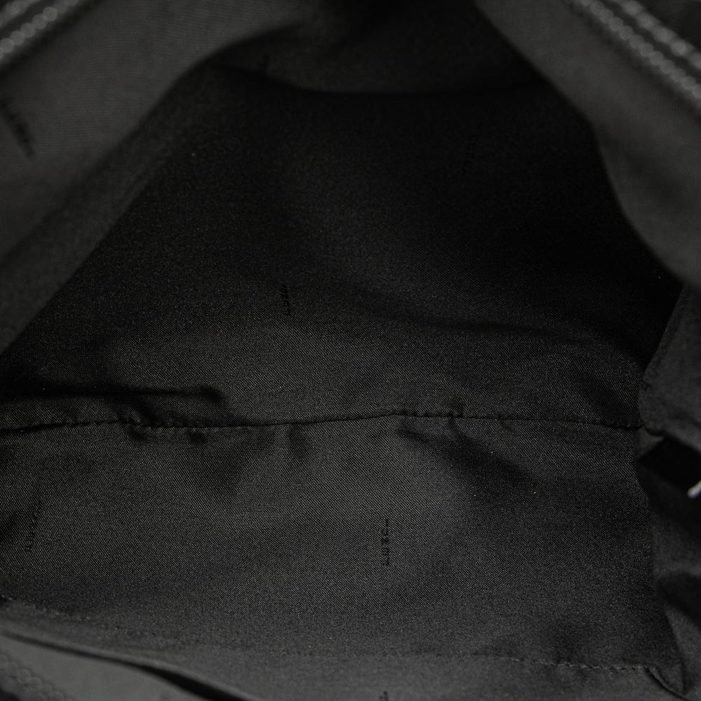 Fendi B Fendi Black Canvas Fabric Zucchino Crossbody Italy