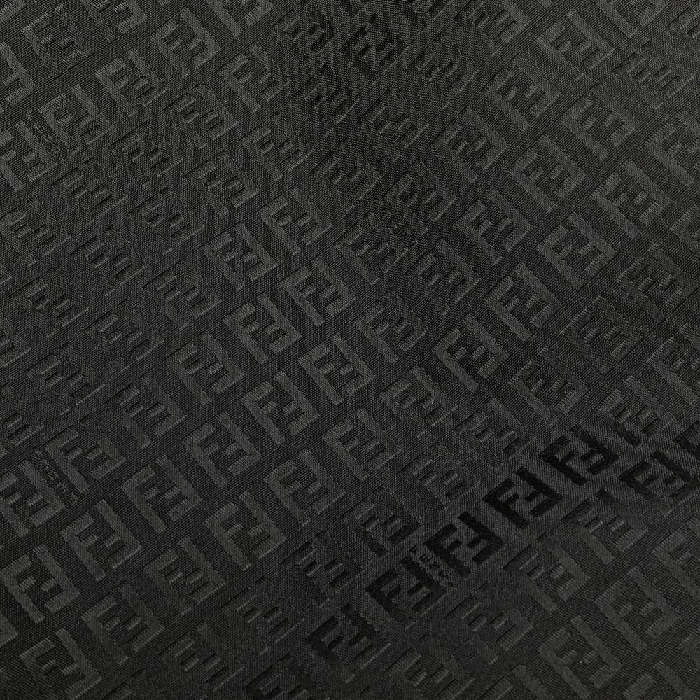 Fendi B Fendi Black Canvas Fabric Zucchino Crossbody Italy