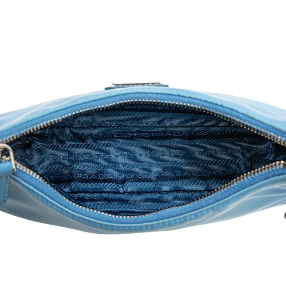 Prada AB Prada Blue Nylon Fabric Tessuto Re Edition 2005 Satchel Italy