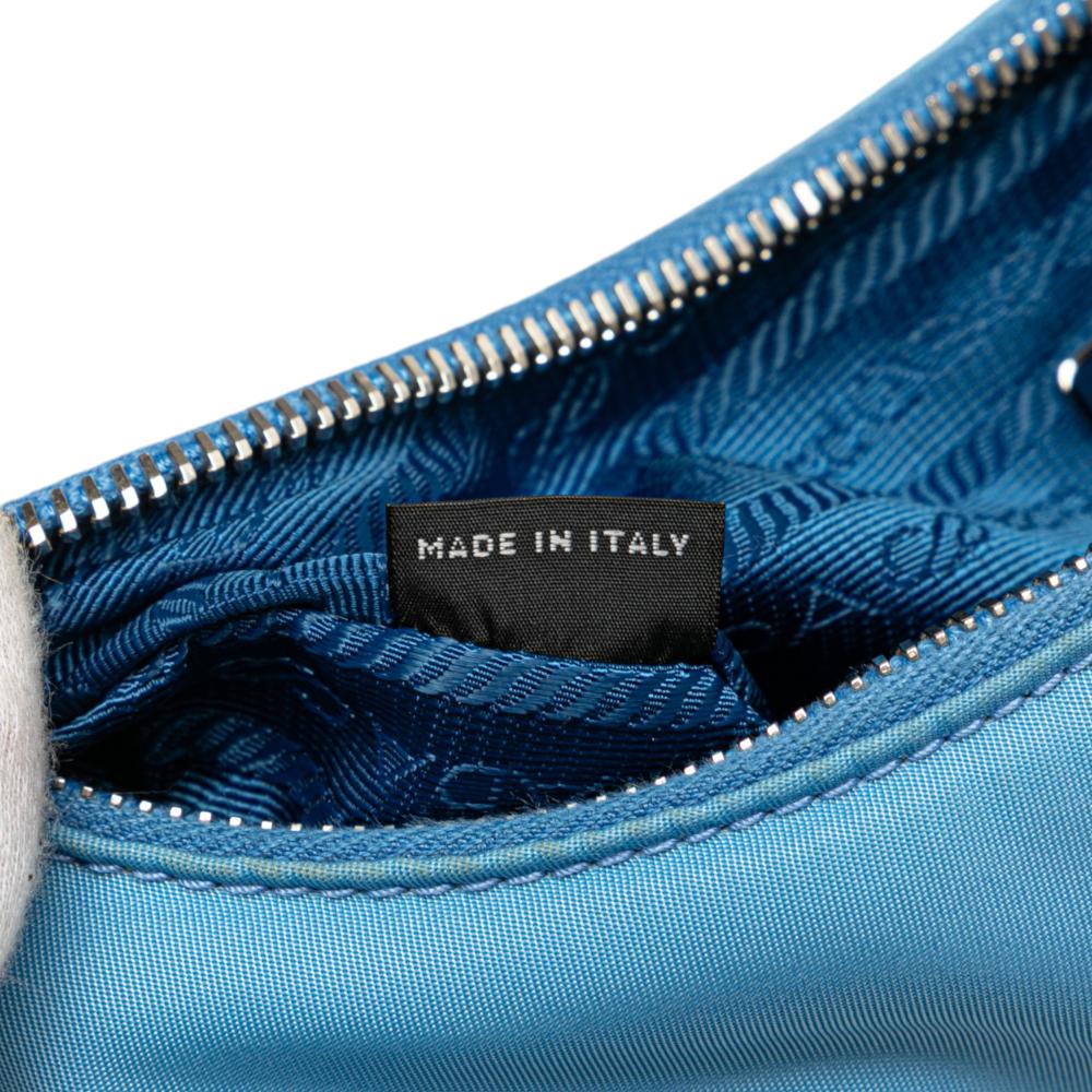 Prada AB Prada Blue Nylon Fabric Tessuto Re Edition 2005 Satchel Italy