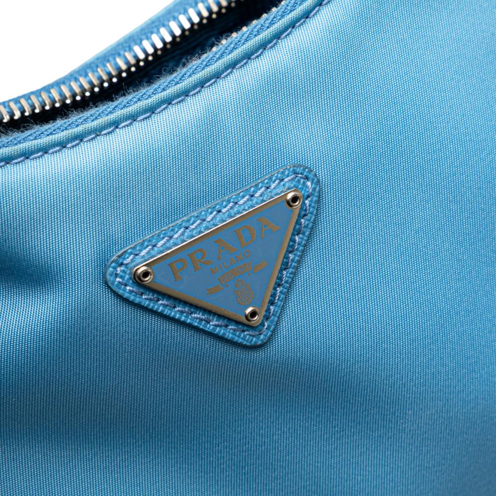 Prada AB Prada Blue Nylon Fabric Tessuto Re Edition 2005 Satchel Italy