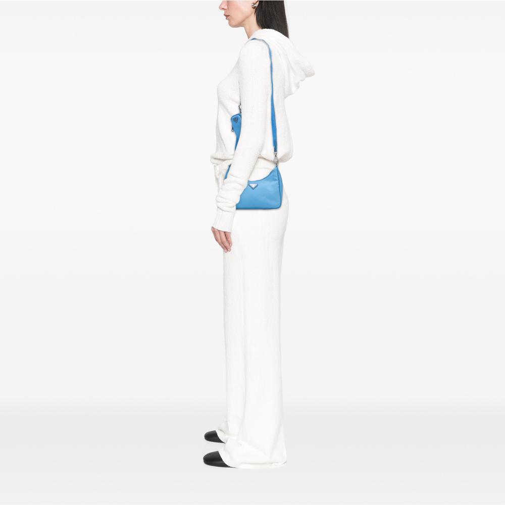 Prada AB Prada Blue Nylon Fabric Tessuto Re Edition 2005 Satchel Italy