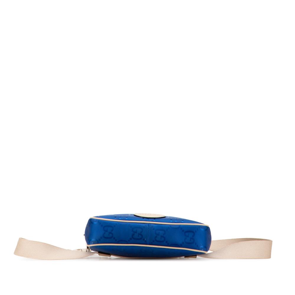 Gucci B Gucci Blue Nylon Fabric GG Off The Grid Belt Bag Italy