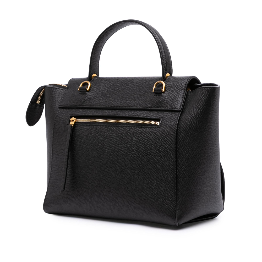 Celine Belt Bag Micro Grained Calfskin Leather 3-Ways Tote Bag Black