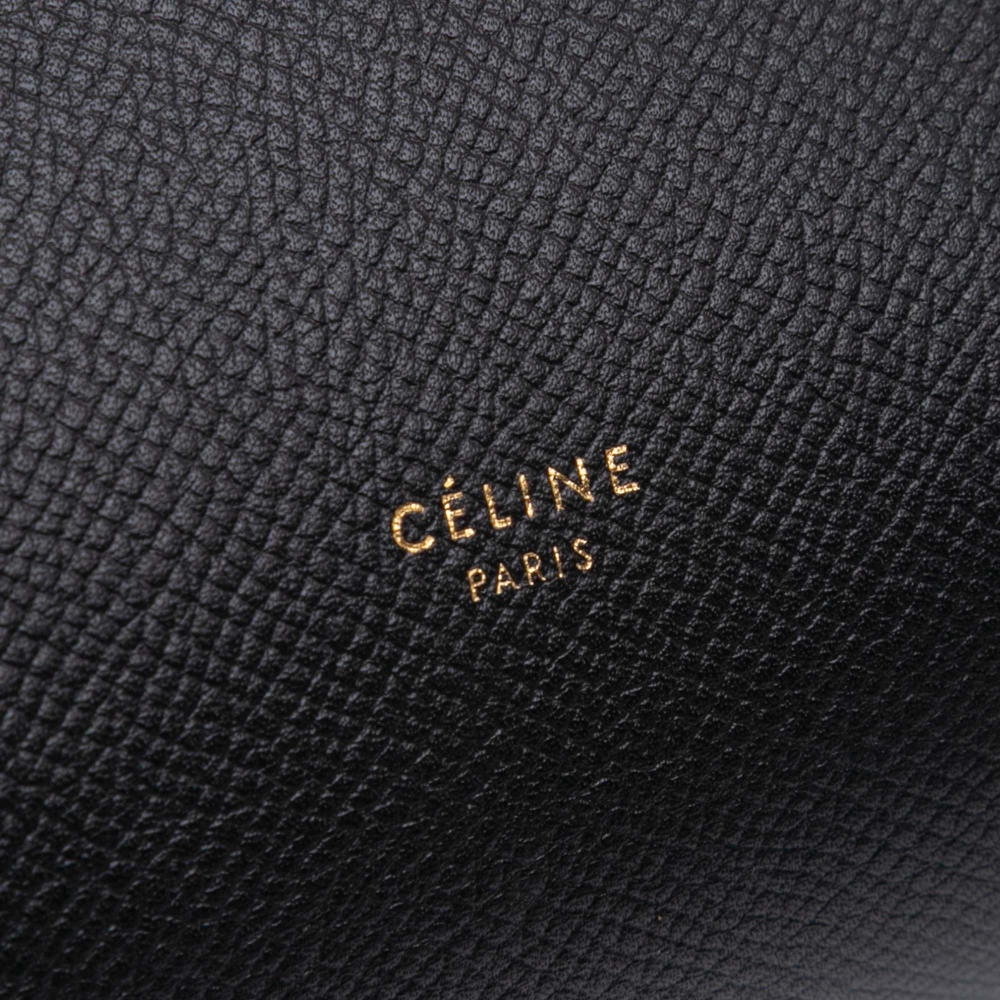 Celine Belt Bag Micro Grained Calfskin Leather 3-Ways Tote Bag Black