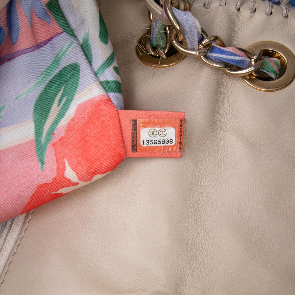 Chanel B Chanel Brown Beige with Multi Straw Natural Material CC Country Flap Italy