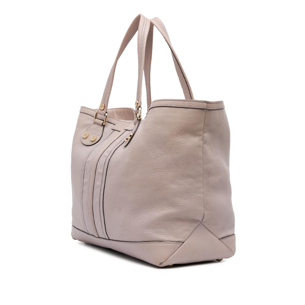 Gucci B Gucci Purple Lavender Calf Leather Large Pebbled skin Sunset Tote Italy