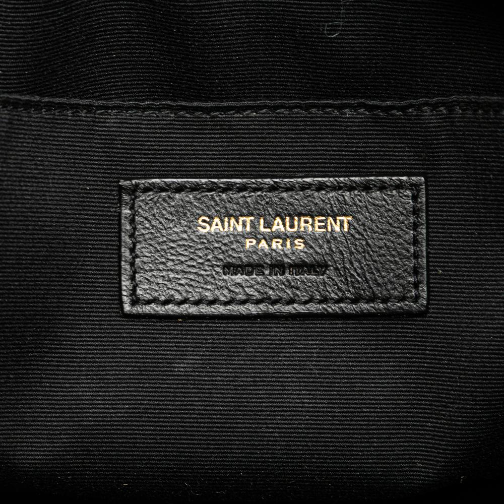 Saint Laurent B Saint Laurent Brown Light Beige Calf Leather Quilted Lou Camera Bag Italy