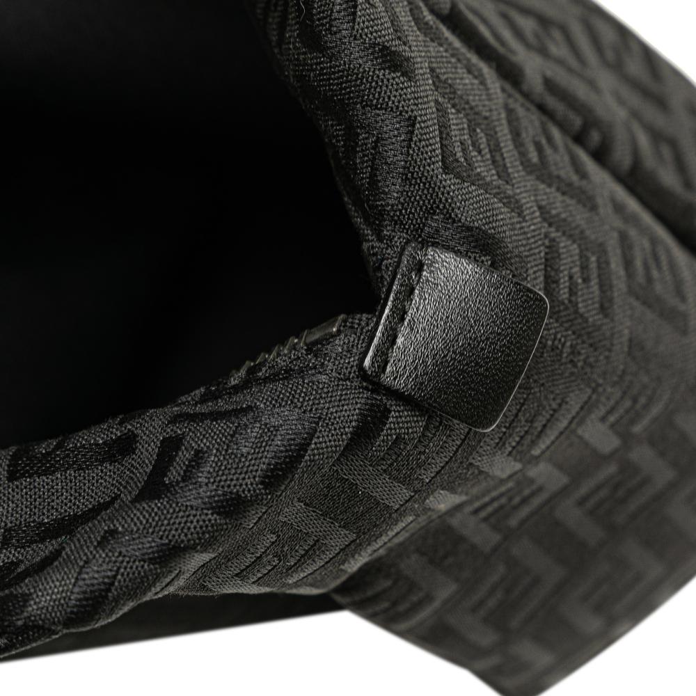 Fendi B Fendi Black Canvas Fabric Mini Zucchino Handbag Italy