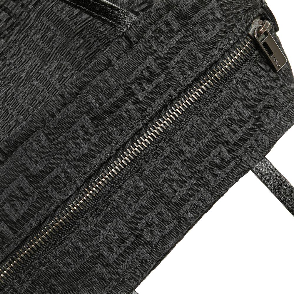 Fendi B Fendi Black Canvas Fabric Mini Zucchino Handbag Italy
