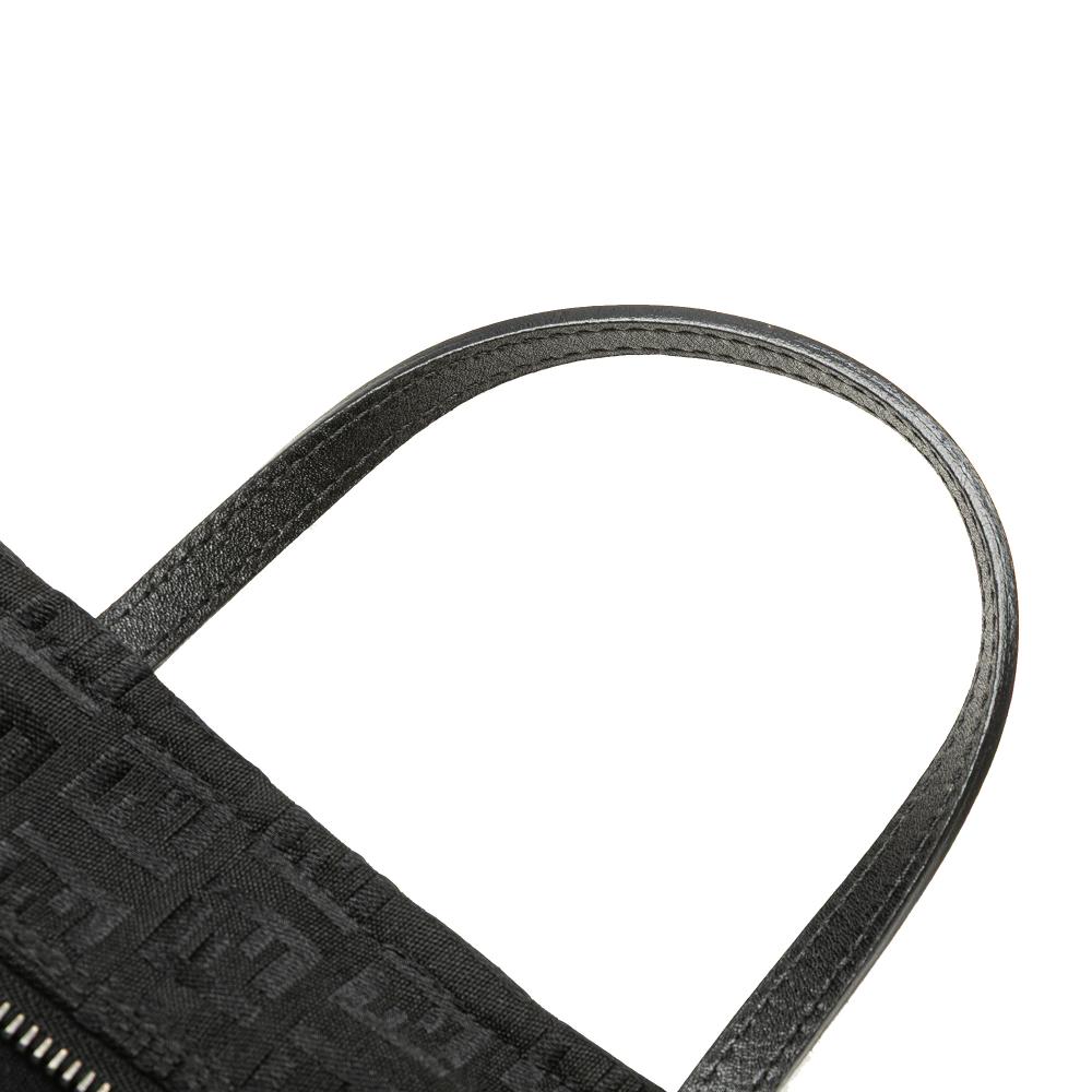 Fendi B Fendi Black Canvas Fabric Mini Zucchino Handbag Italy