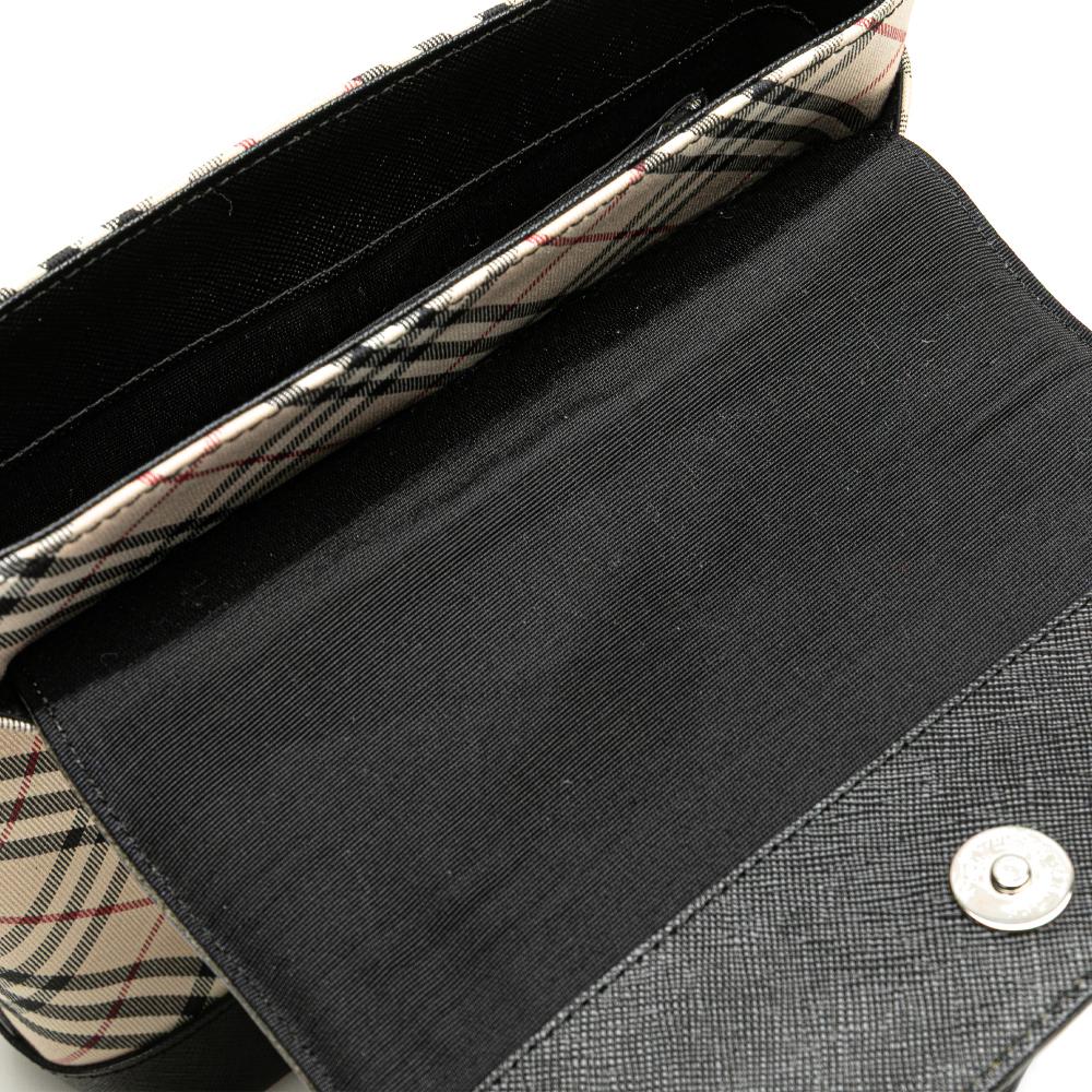 Burberry B Burberry Brown Beige Canvas Fabric Nova Check Crossbody United Kingdom