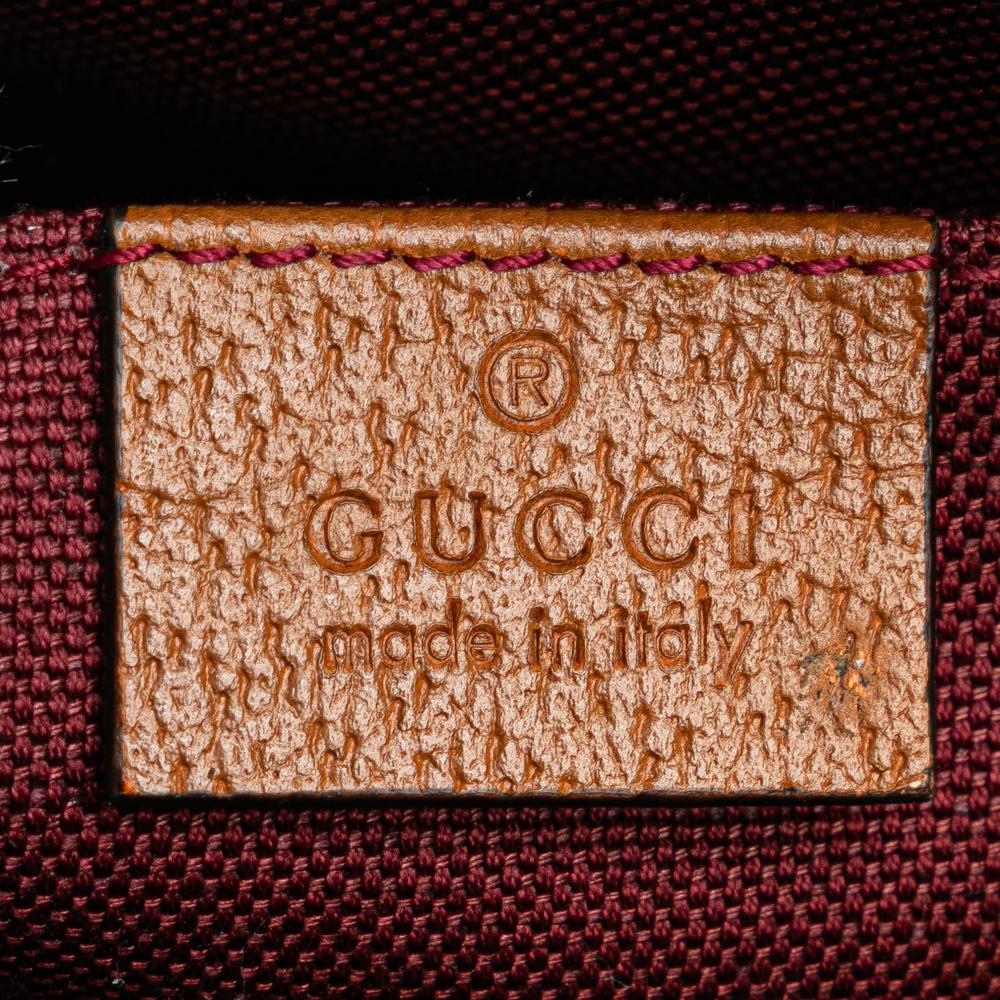 Gucci AB Gucci Red Bordeaux Wool Fabric Checkered Childrens Pocket Handbag Italy