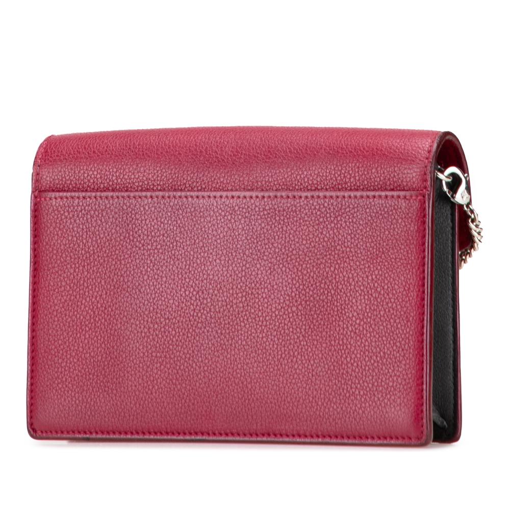 Louis Vuitton B Louis Vuitton Red with Brown Light Beige Calf Leather Bicolor MyLockMe Chain Pochette Spain