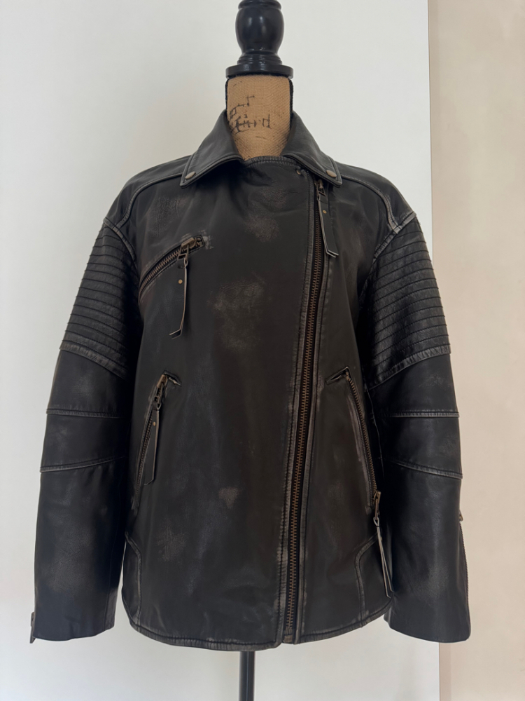 Max&Co. Lederjacke im Used-Look