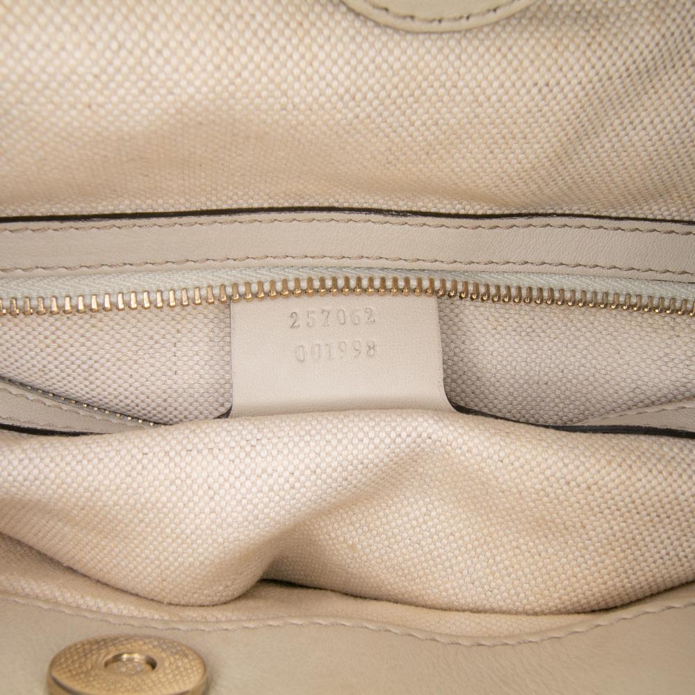 Gucci B Gucci Brown Beige Calf Leather Guccissima Mayfair Tote Italy