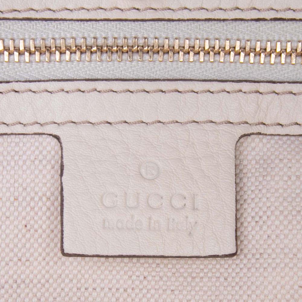 Gucci B Gucci White Ivory Calf Leather Medium Bella Tote Italy