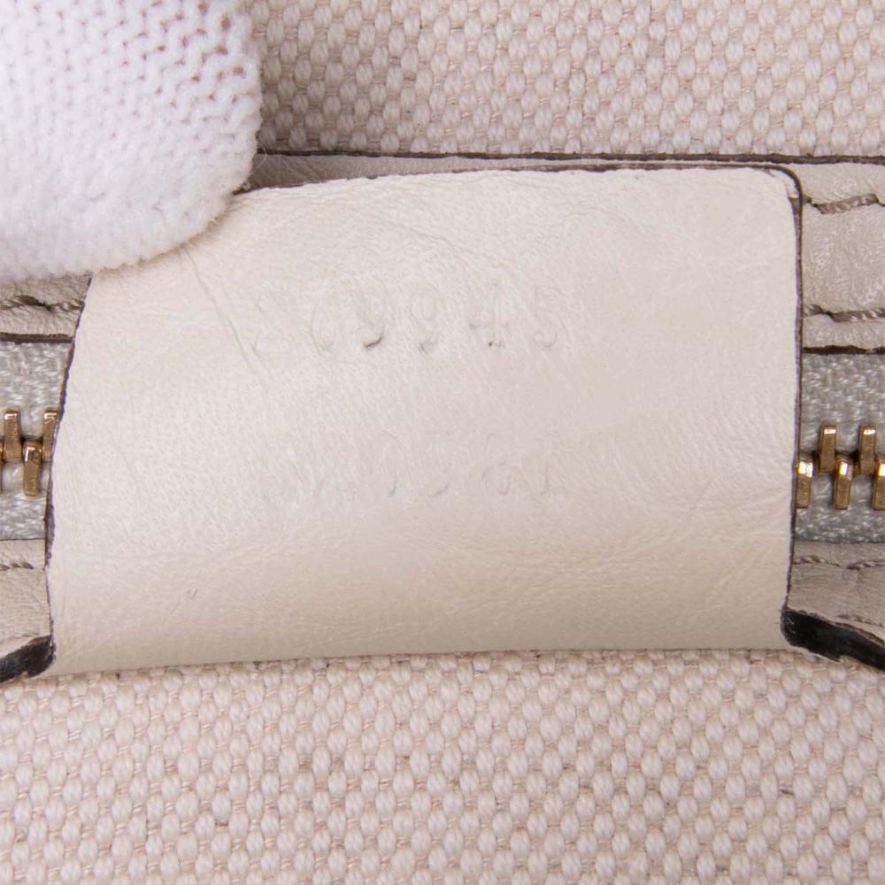 Gucci B Gucci White Ivory Calf Leather Medium Bella Tote Italy