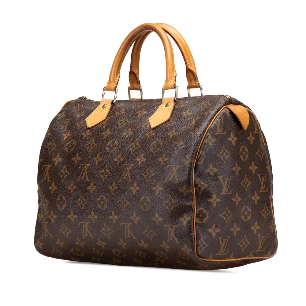 Louis Vuitton B Louis Vuitton Brown Monogram Canvas Canvas Monogram Speedy 30 France