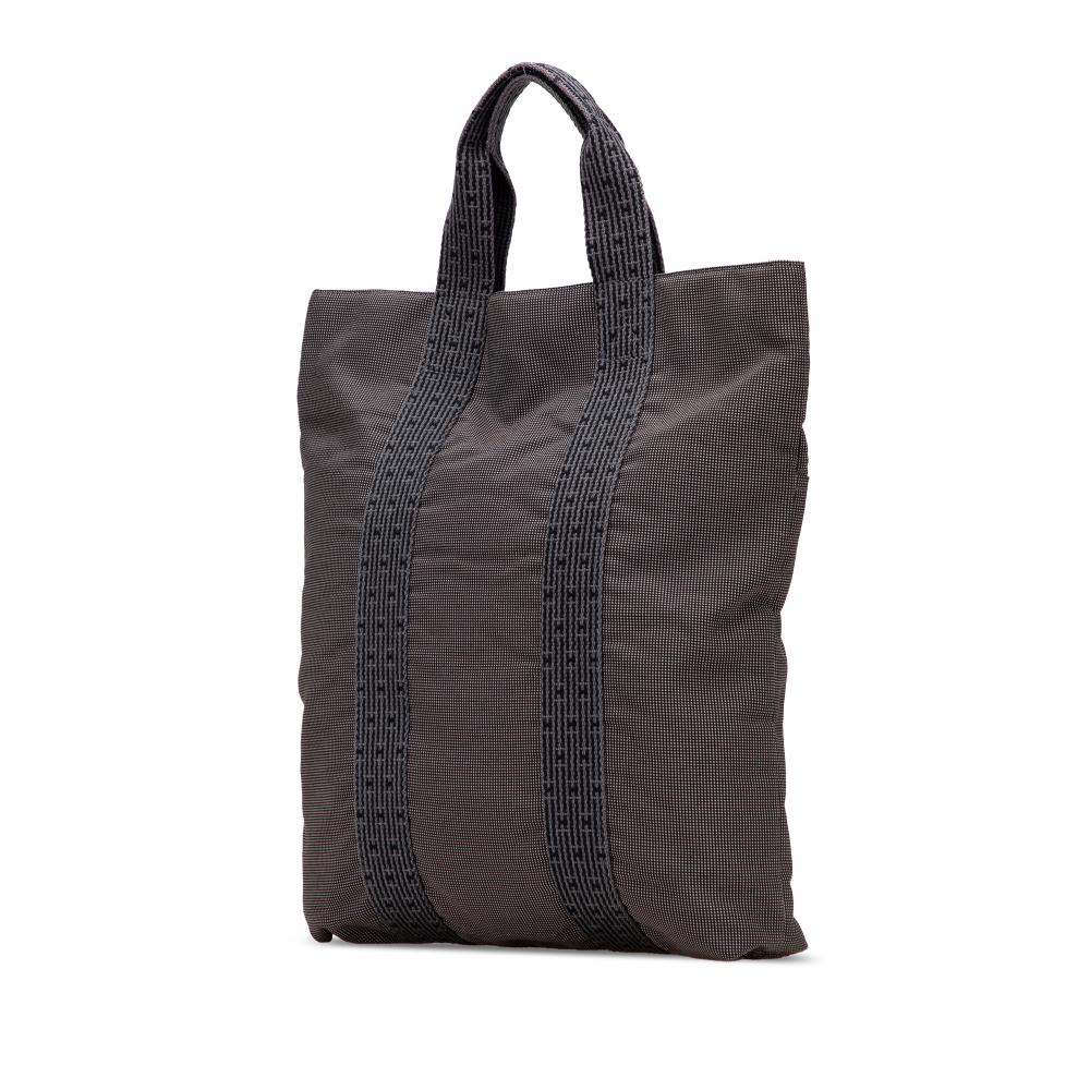 Hermès B Hermès Gray Canvas Fabric Herline Cabas France