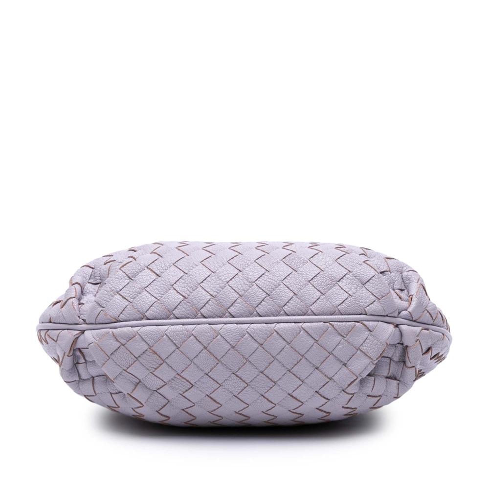 Bottega Veneta B Bottega Veneta Purple Light Purple Goatskin Leather Cervo Intrecciato Crossbody Italy