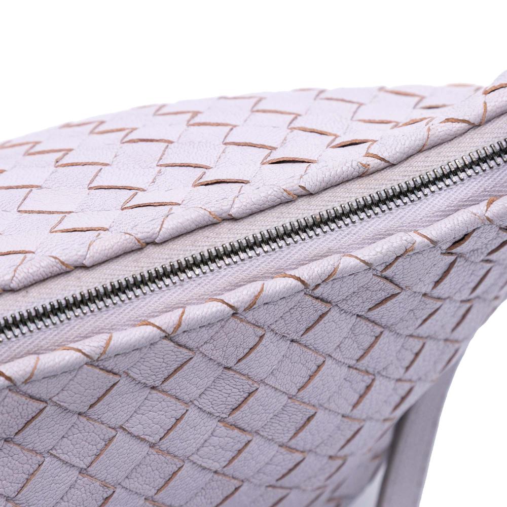 Bottega Veneta B Bottega Veneta Purple Light Purple Goatskin Leather Cervo Intrecciato Crossbody Italy