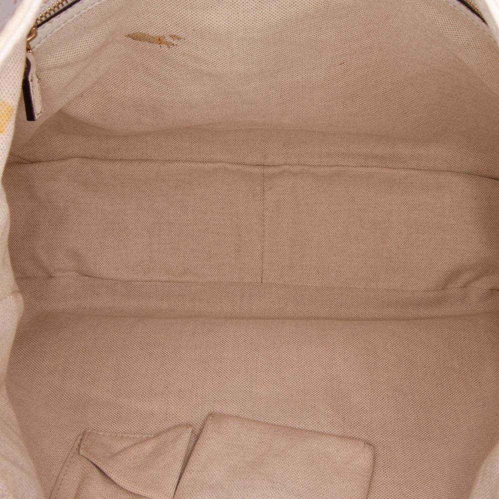 Gucci B Gucci White Calf Leather Medium Pebbled skin Web Heritage Shoulder Bag Italy