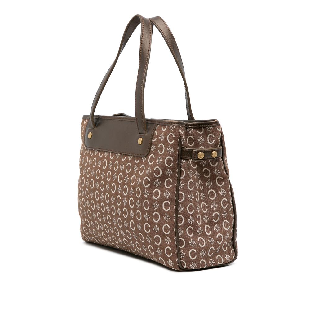 Celine B Celine Brown Canvas Fabric C Macadam Tote Italy