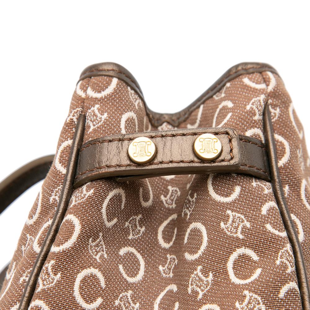 Celine B Celine Brown Canvas Fabric C Macadam Tote Italy