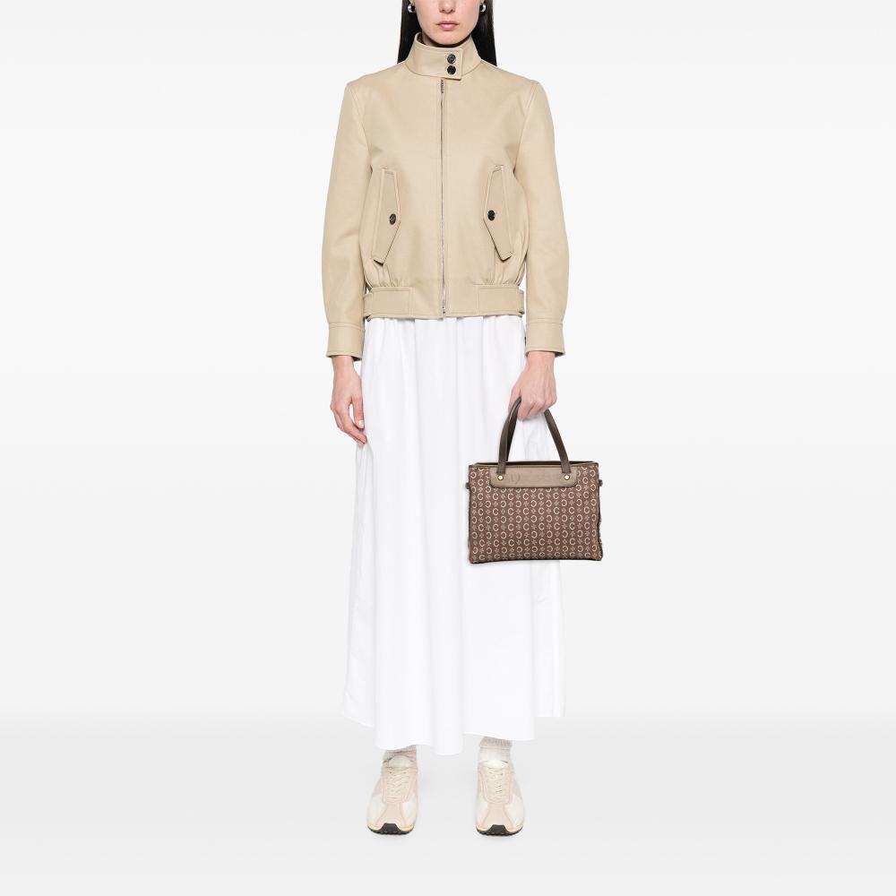 Celine B Celine Brown Canvas Fabric C Macadam Tote Italy