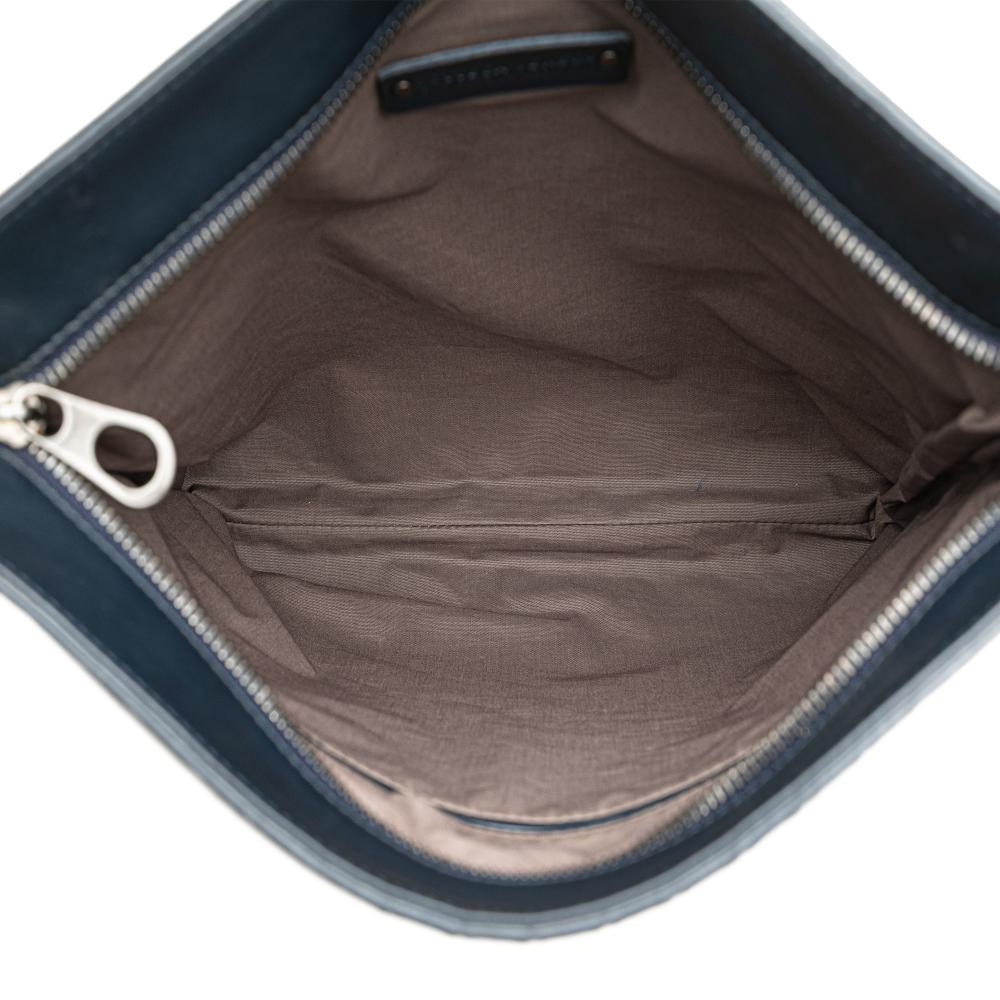 Bottega Veneta B Bottega Veneta Blue Navy Nappa Leather Leather Nappa Intrecciato VN Crossbody Italy