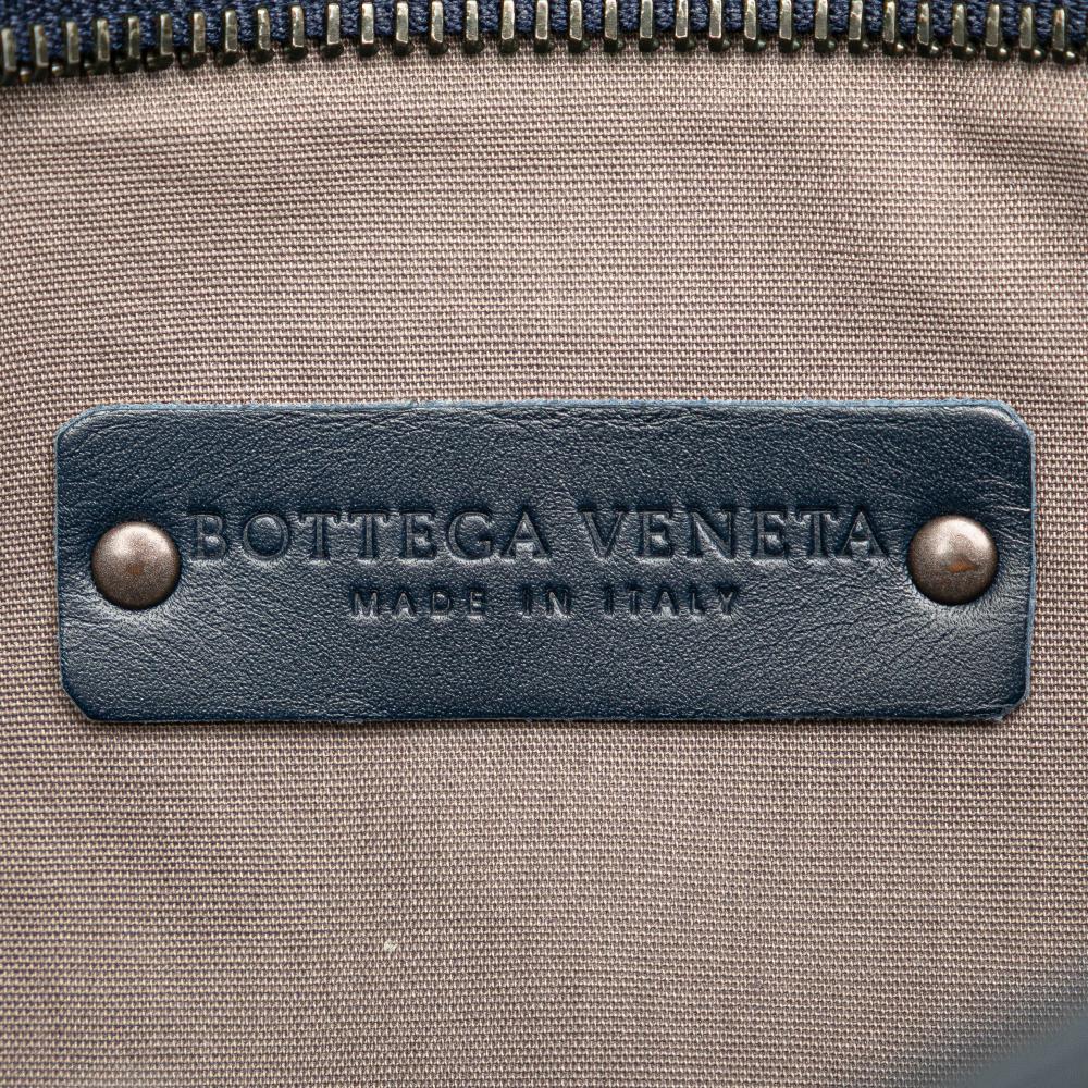 Bottega Veneta B Bottega Veneta Blue Navy Nappa Leather Leather Nappa Intrecciato VN Crossbody Italy
