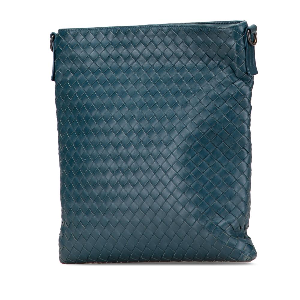 Bottega Veneta B Bottega Veneta Blue Turquoise Nappa Leather Leather Nappa Intrecciato VN Crossbody Italy
