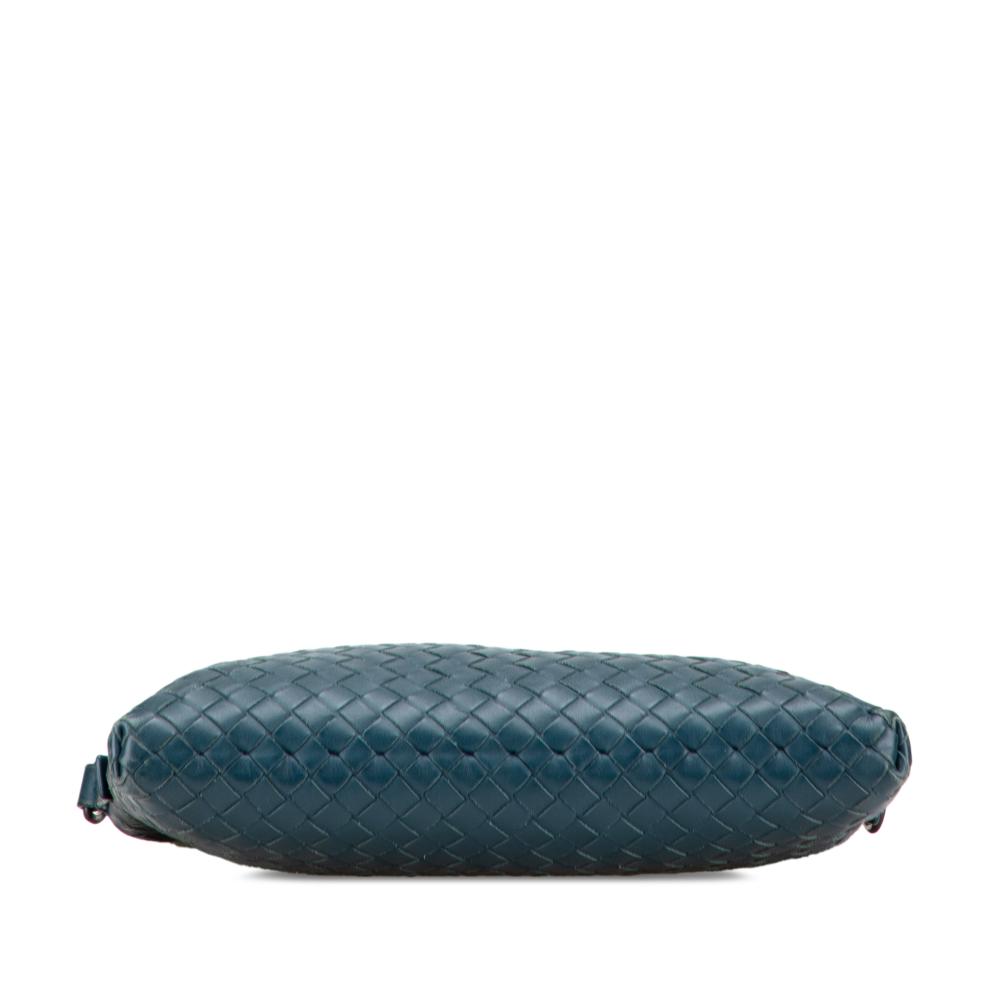 Bottega Veneta B Bottega Veneta Blue Turquoise Nappa Leather Leather Nappa Intrecciato VN Crossbody Italy