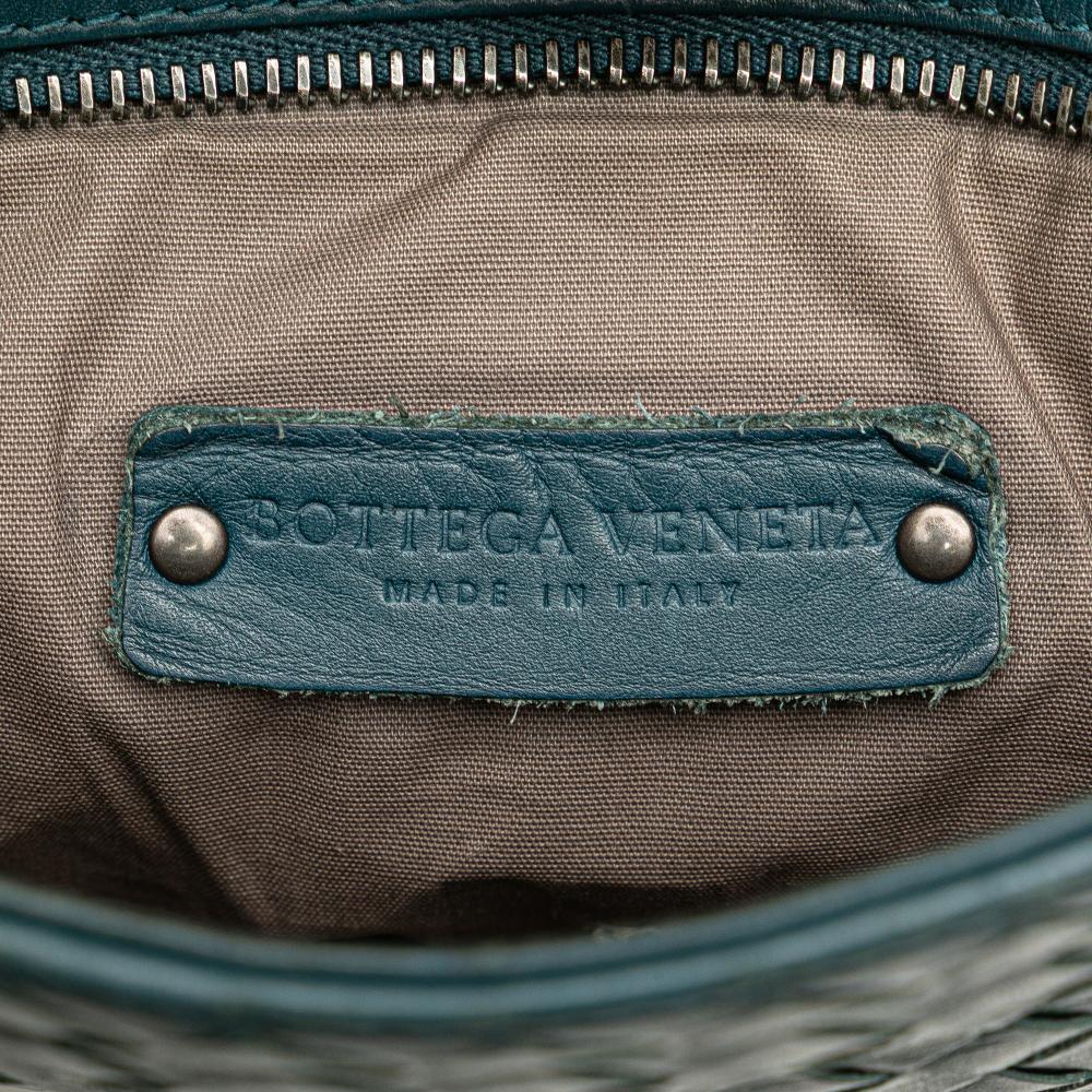 Bottega Veneta B Bottega Veneta Blue Turquoise Nappa Leather Leather Nappa Intrecciato VN Crossbody Italy